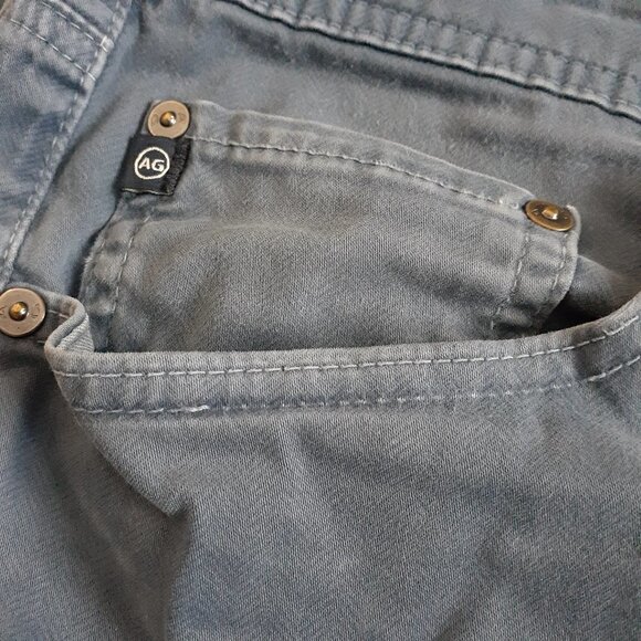 Adriano Goldschmied Men's 36X32 The Everett Sueded Steel Blue Straight Leg Jeans - Picture 4 of 15